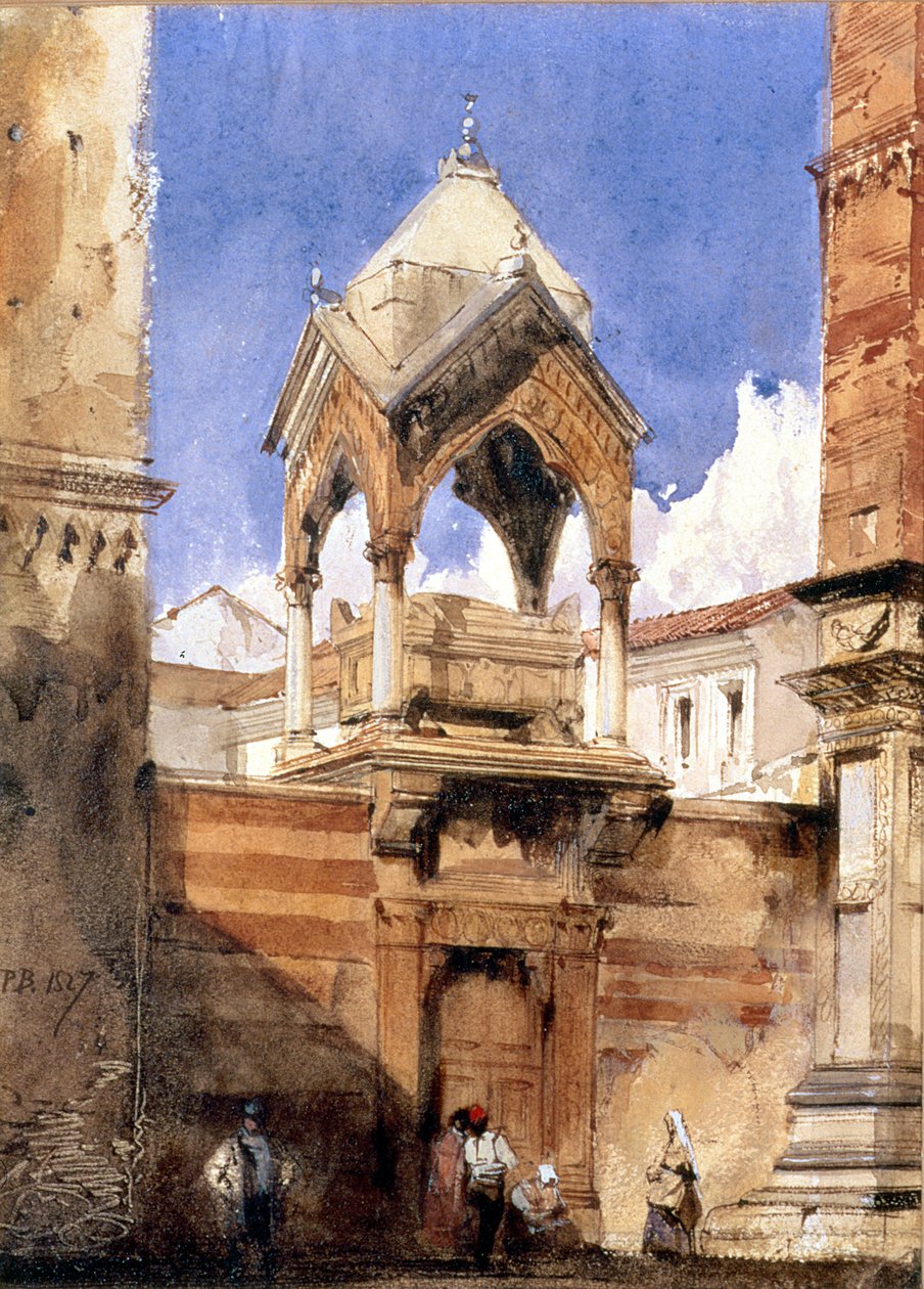 Castelbarco sírja, Verona, 1827 alkotó: Richard Parkes Bonington