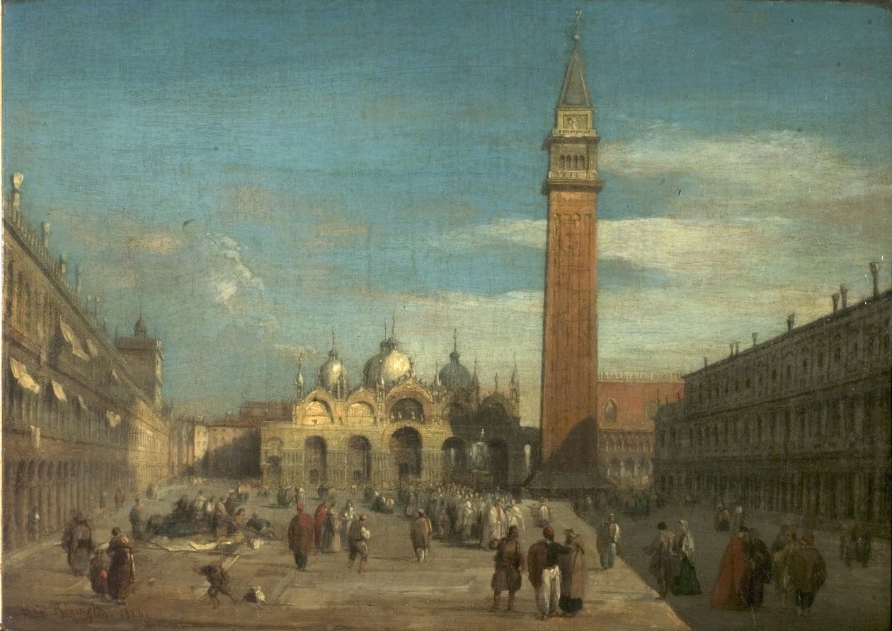 Kilátás a Piazza San Marco-ra, Velence, Olaszország, 1826 alkotó: Richard Parkes Bonington