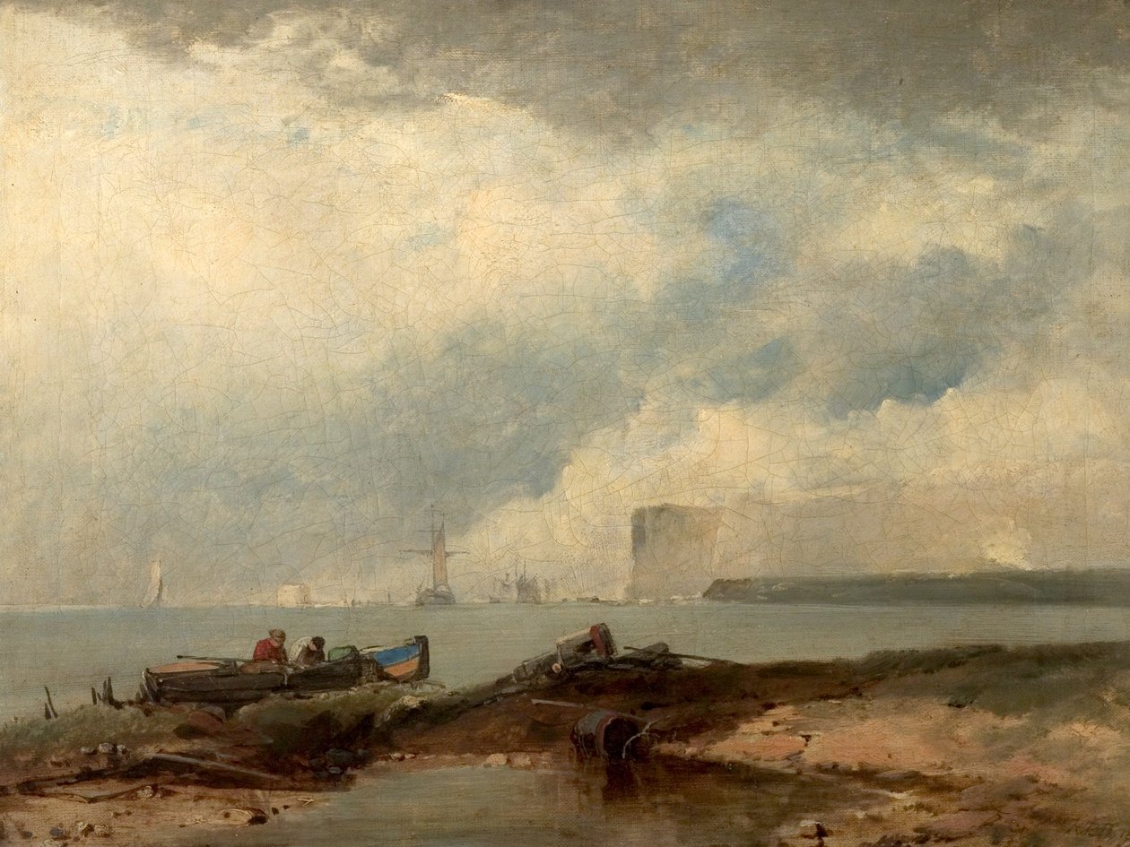 Tengerparti jelenet, 1826 alkotó: Richard Parkes manner of Bonington