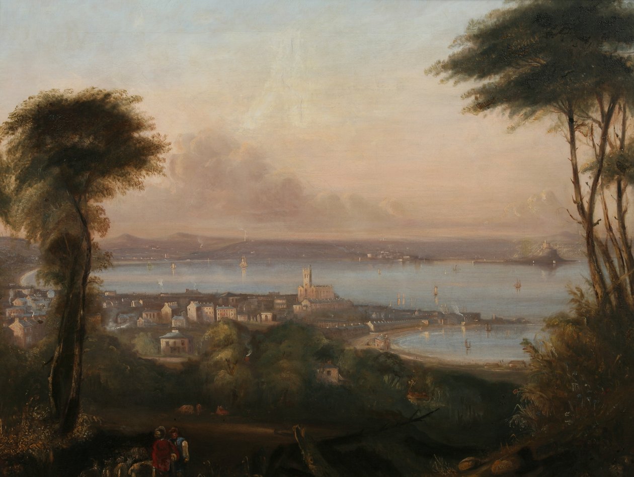 Penzance kilátása, 1836 körül alkotó: Richard Thomas Pentreath