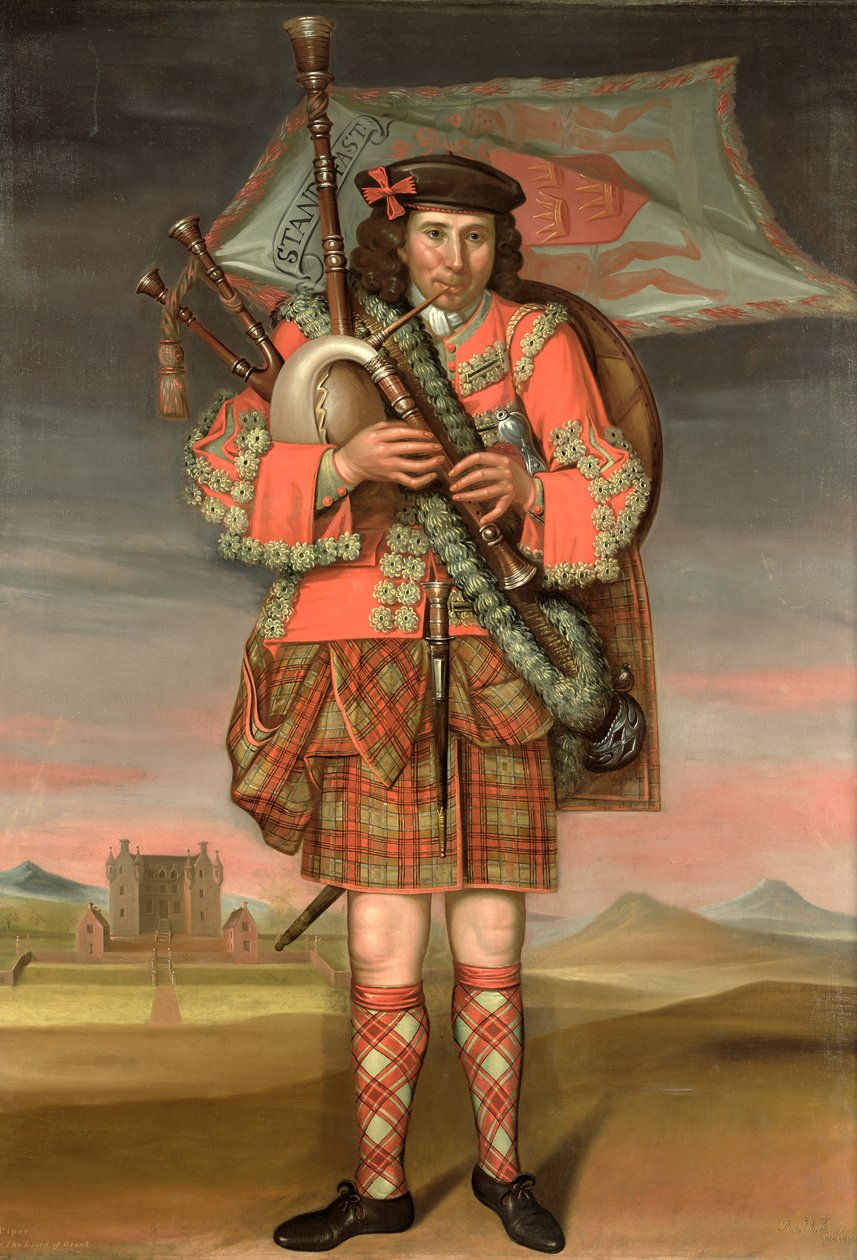 William Cumming, Piper a Grant uradalmának portréja, 1714 alkotó: Richard Waitt
