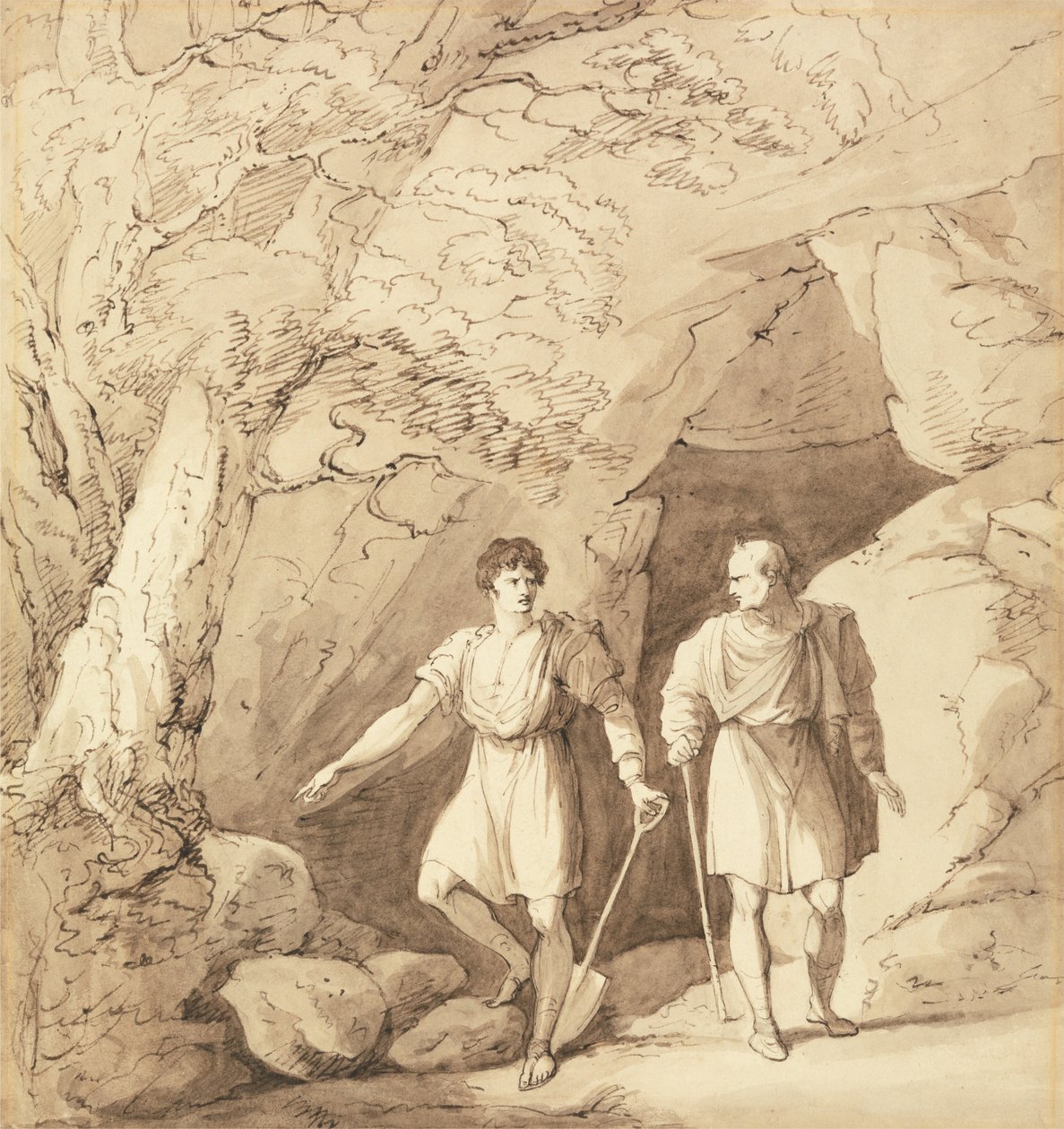 Alkibiadész és Timon alkotó: Richard Westall