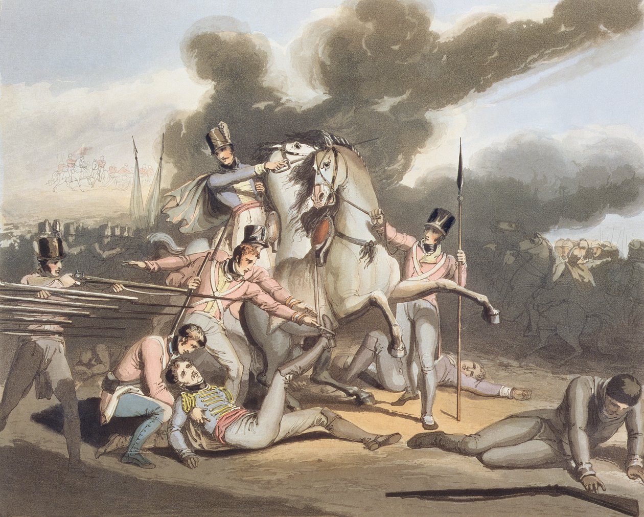 Talavera, 1809. július 28., "The Victories of the Duke of Wellington", vésette T. Fielding, pub. 1819 alkotó: Richard Westall