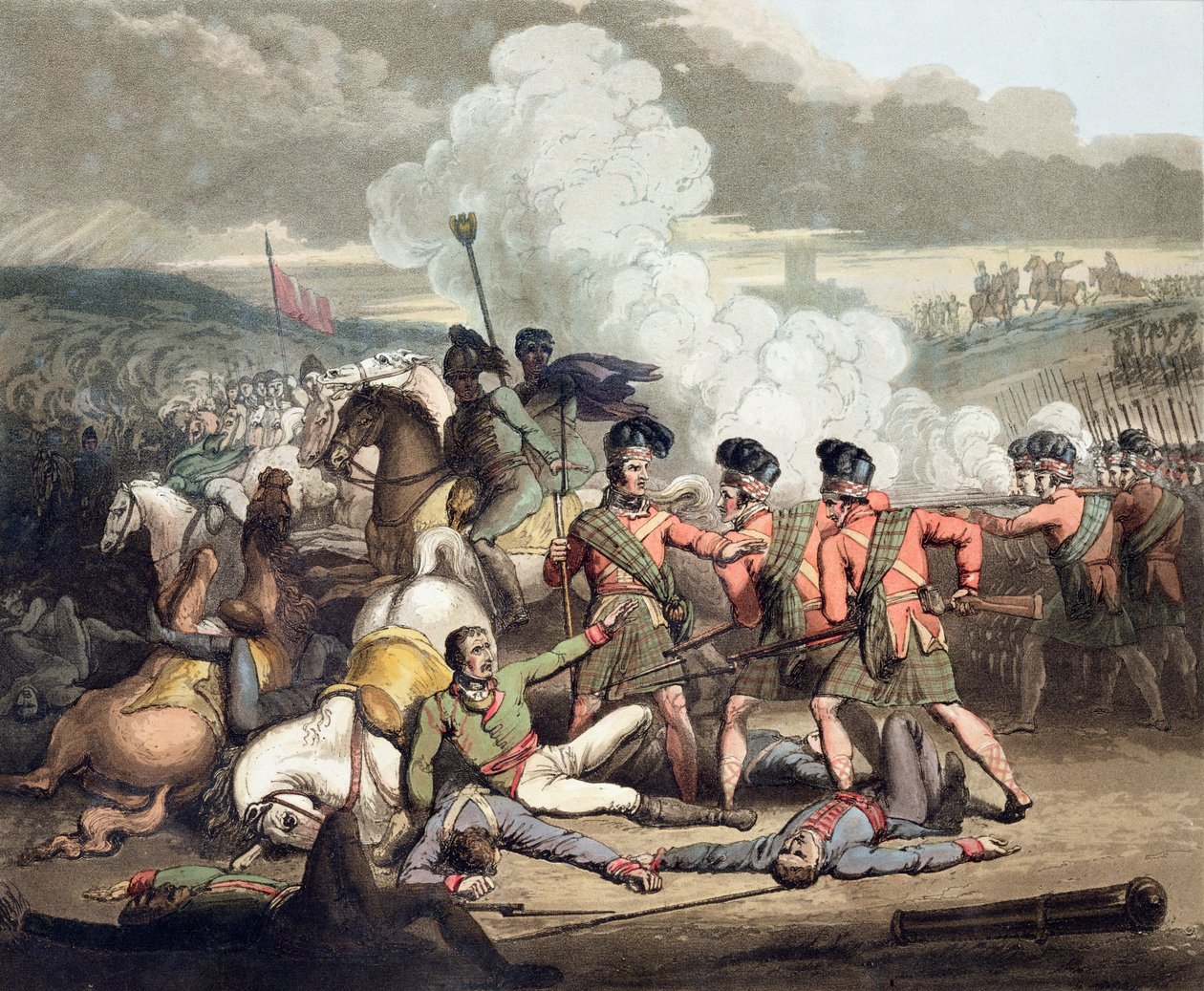 Vimiera, 1808. augusztus 1., „A Wellington herceg győzelmei” című művéből, T. Fielding metszetében, pub. 1819 alkotó: Richard Westall