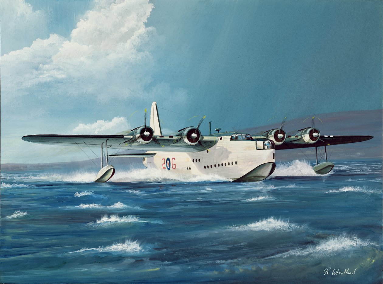 Short Sunderland, 1999 (wc és gouache a fedélzeten) alkotó: Richard Wheatland