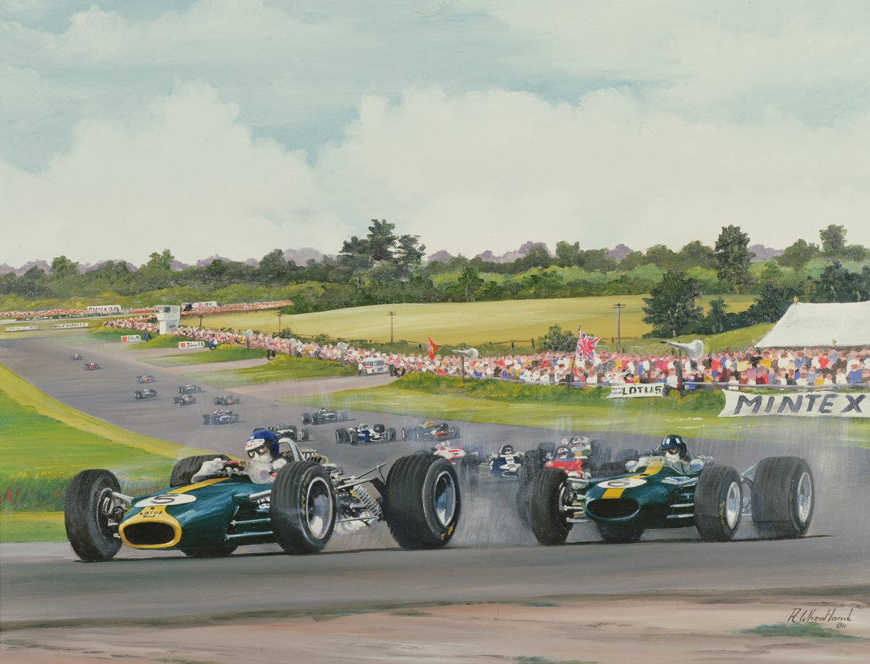 Az első kör – 1967, Brit Nagydíj Silverstone-ban, 1986 alkotó: Richard Wheatland
