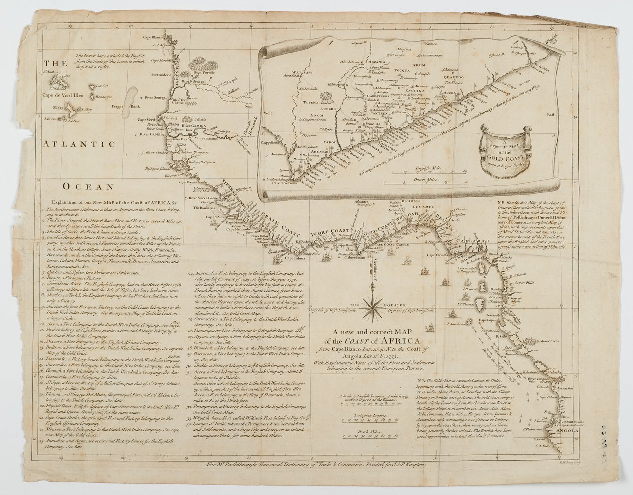 Afrika partjának térképe, 1753 alkotó: Richard William Seale