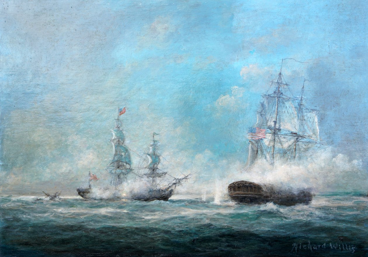 Eljegyzés Macedón és az Egyesült Államok között 1812 alkotó: Richard Willis
