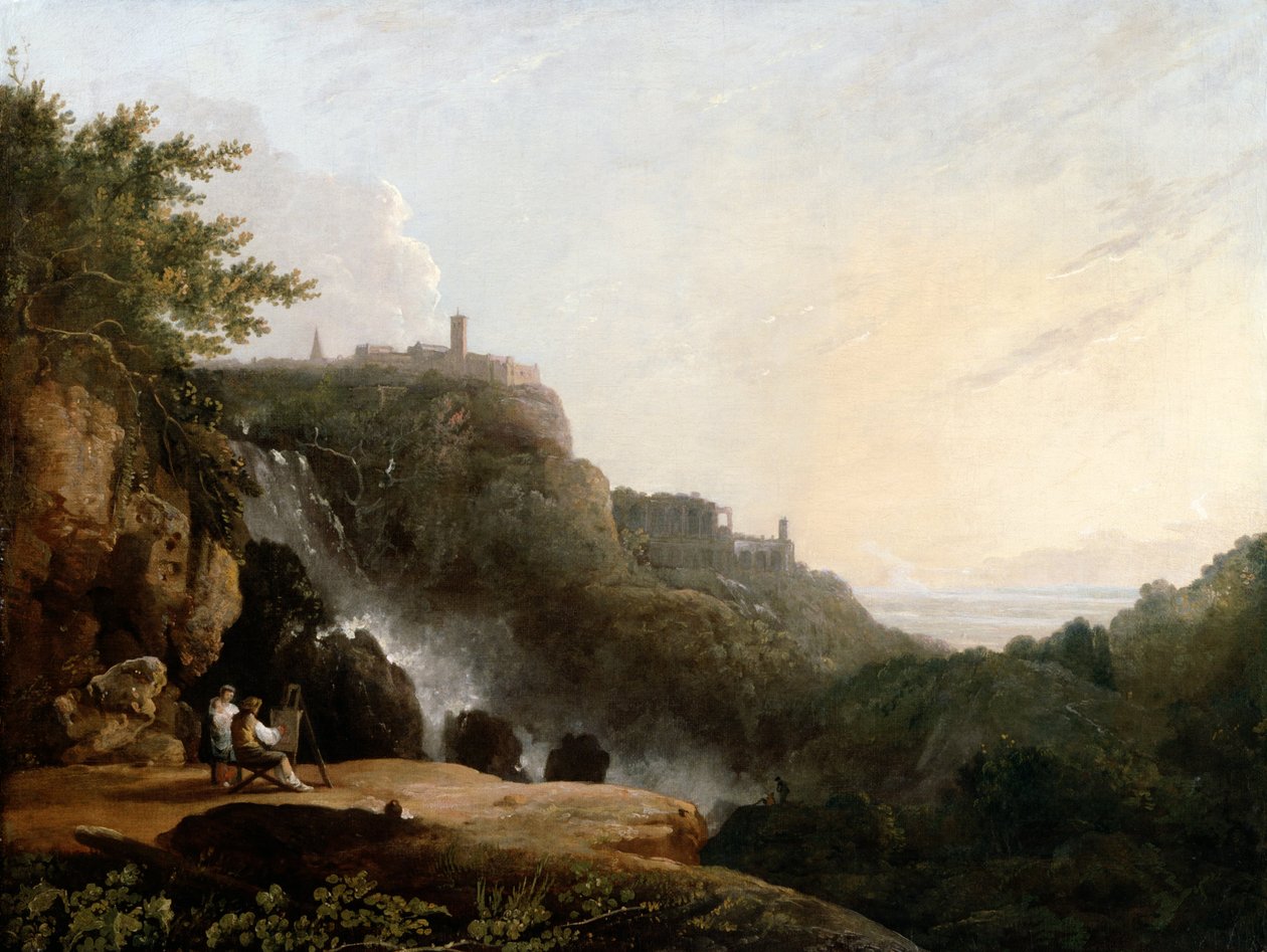 Kilátás a Tivoli-Cascatelle-re és a Maecenas-villára alkotó: Richard Wilson