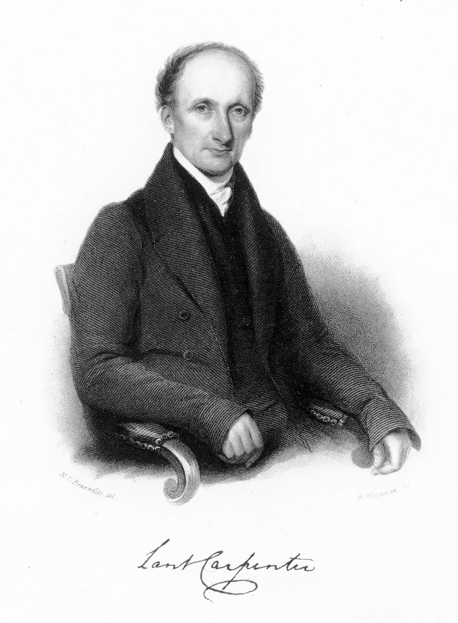 Lant Carpenter, unitárius lelkész, 1837 (csúcs- és vonalmetszet) alkotó: Richard Woodman