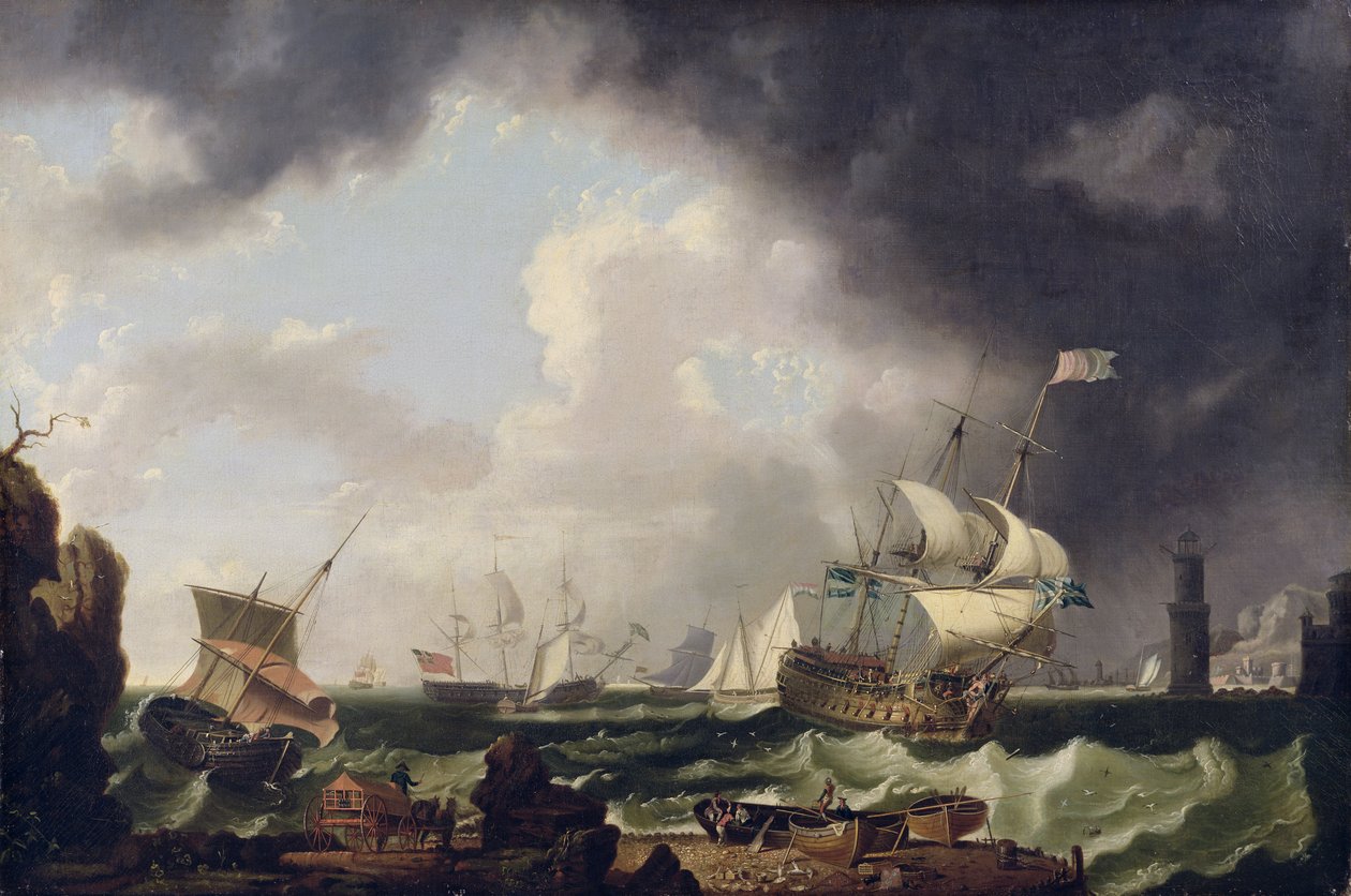 A halászat, 1764 körül alkotó: Richard Wright