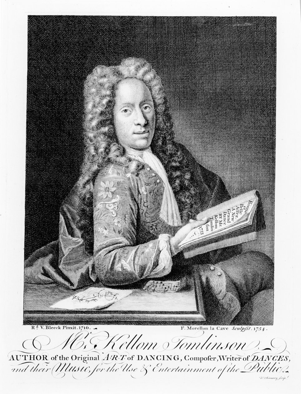 Kellom Tomlinson úr, az eredeti „Art of Dancing” szerzője. metszett: Francois Morellon La Cave (fl.1731), 1754 alkotó: Richard van Bleeck