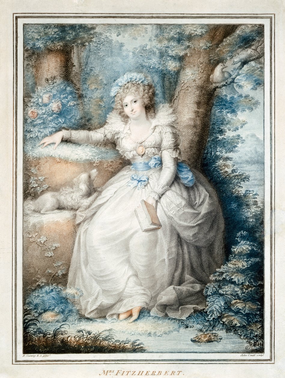 Mrs Fitzherbert (színes litó) alkotó: Richard (after) Cosway