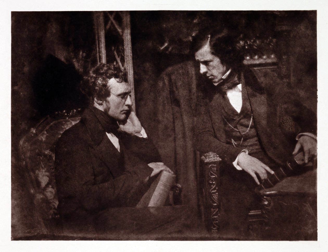 Két férfi beszélget: Samuel Brown doktor (1817-1856) és George Gilfillan tiszteletes (1813-1878), fénykép 1840 körül alkotó: John Pardon