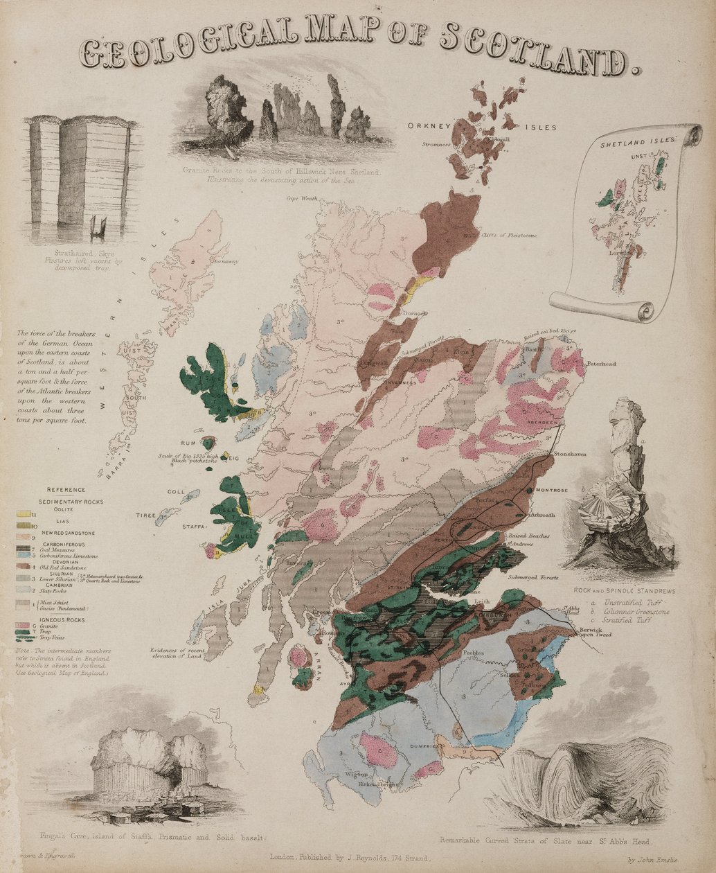 „Skócia geológiai térképe”, 1850-es évek alkotó: John Pardon