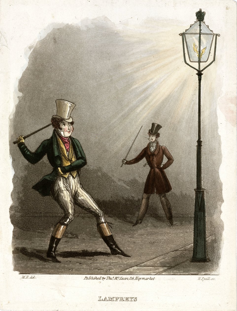 „Lampreys”, 1820 körül alkotó: John Pardon