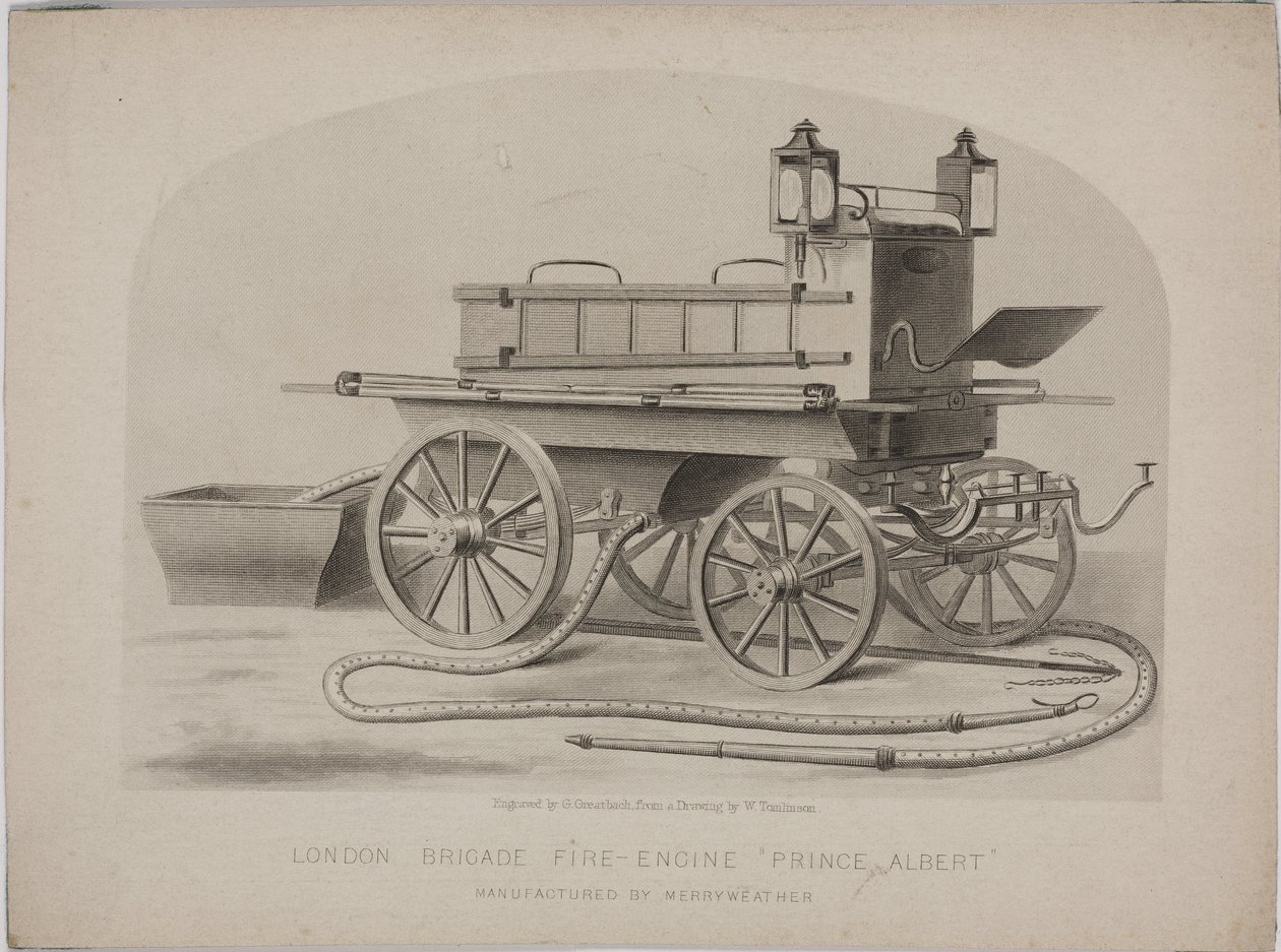 A londoni brigád tűzoltóautója: Prince Albert, 1880 alkotó: John Pardon
