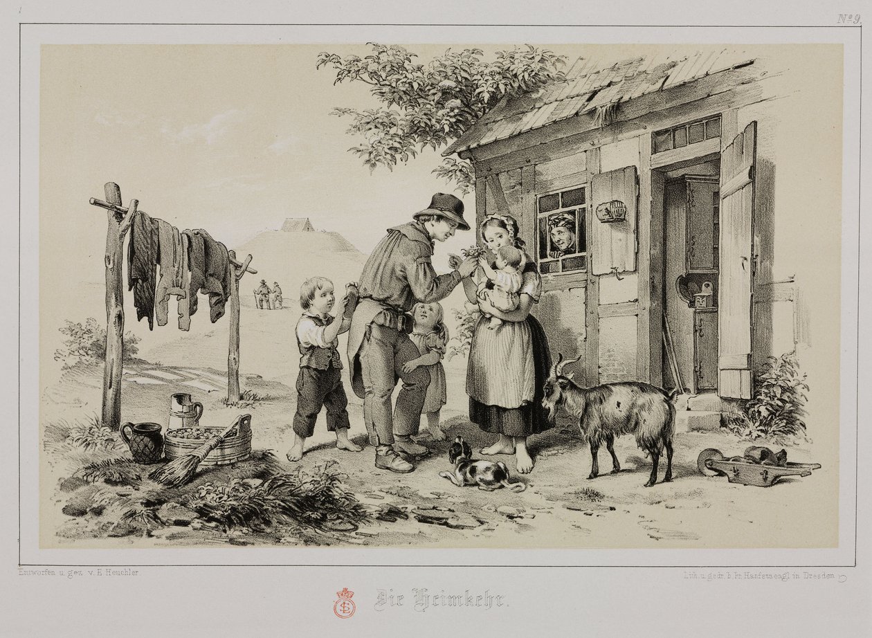 Hazatérő bányász, Németország, 1851 alkotó: John Pardon