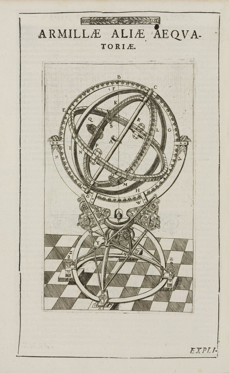 Tycho Brahe egyenlítői armilláris gömbje, 1580 körül alkotó: John Pardon