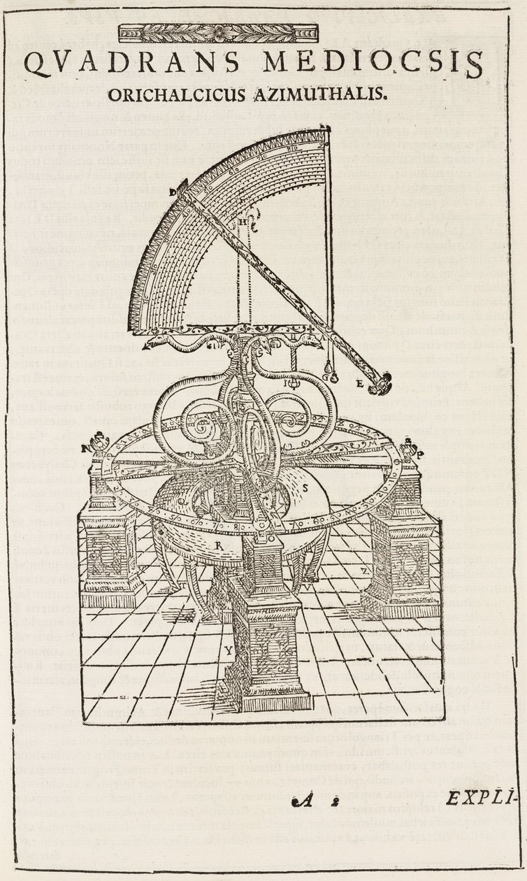 Tycho Brahe kvadránsa (fordított), 1577 körül alkotó: John Pardon