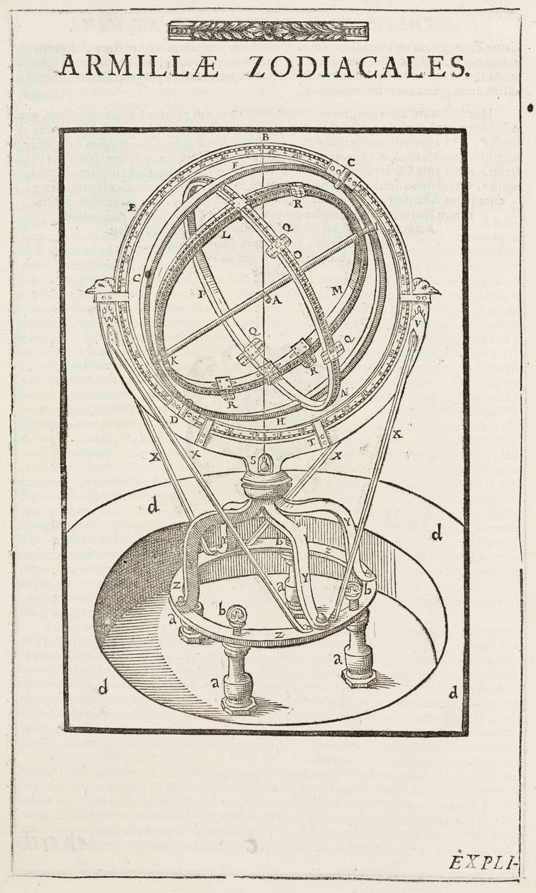 Tycho Brahe állatövi armilláris gömbje, 1570 előtt alkotó: John Pardon