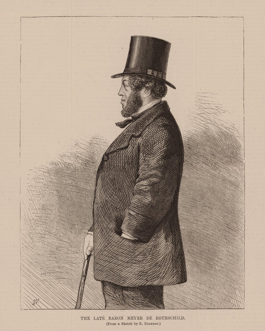 A néhai Meyer De Rothschild báró (metszet) alkotó: Richard (after) Dighton