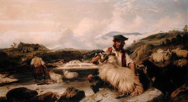 A skót juhászok (olaj, vászon) alkotó: Richard Ansdell