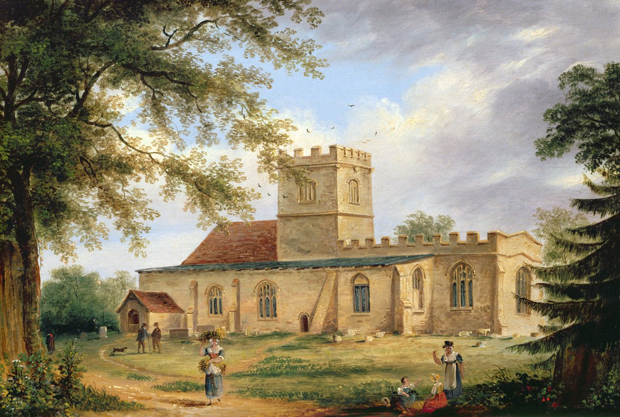 Whittlesford Church (olaj) alkotó: Richard Bankes Harraden