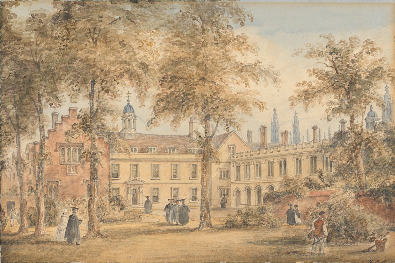 Trinity Hall a kertből, Cambridge alkotó: Richard Banks Harraden