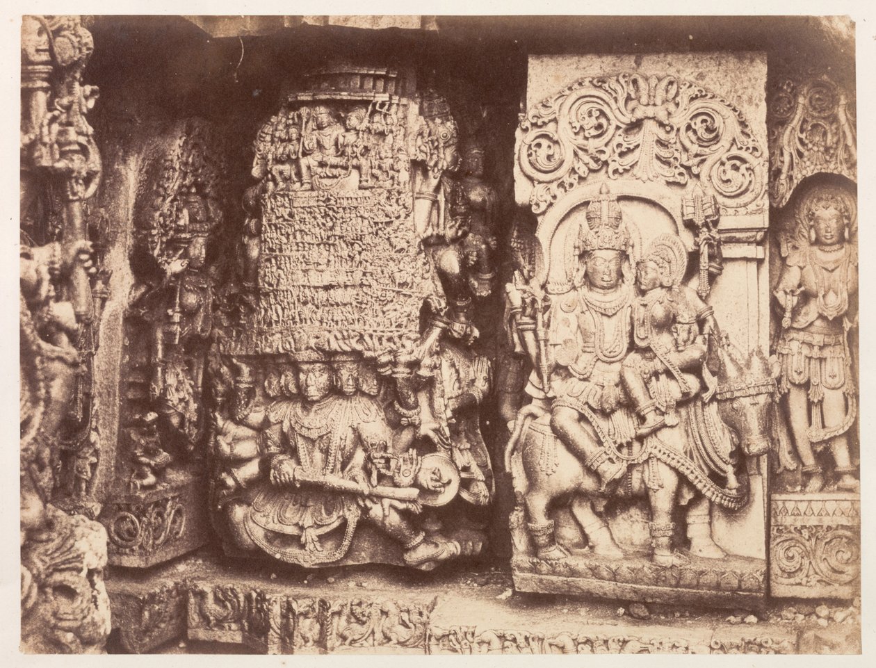 Hoysaleswara templom szobra, Halebit, 1856-1857. alkotó: Richard Banner Oakeley