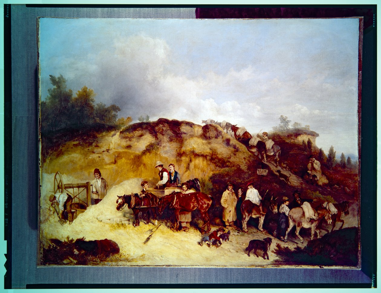 Kavicsgödrök, jelenet a természetből (vászon) alkotó: Richard Barrett Davis