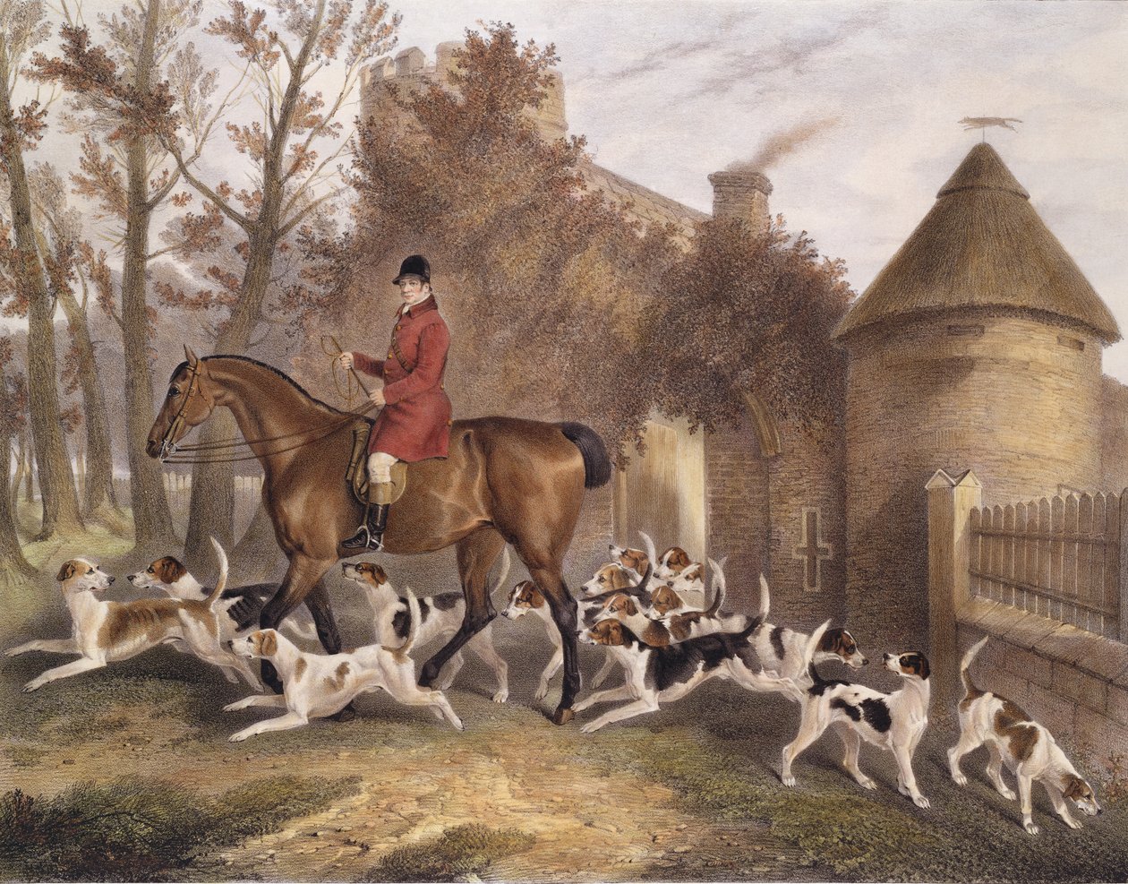 W. Sebright, Huntsman to the Milton Hounds, metszett J.W. Giles, 1839 alkotó: Richard Barrett Davis