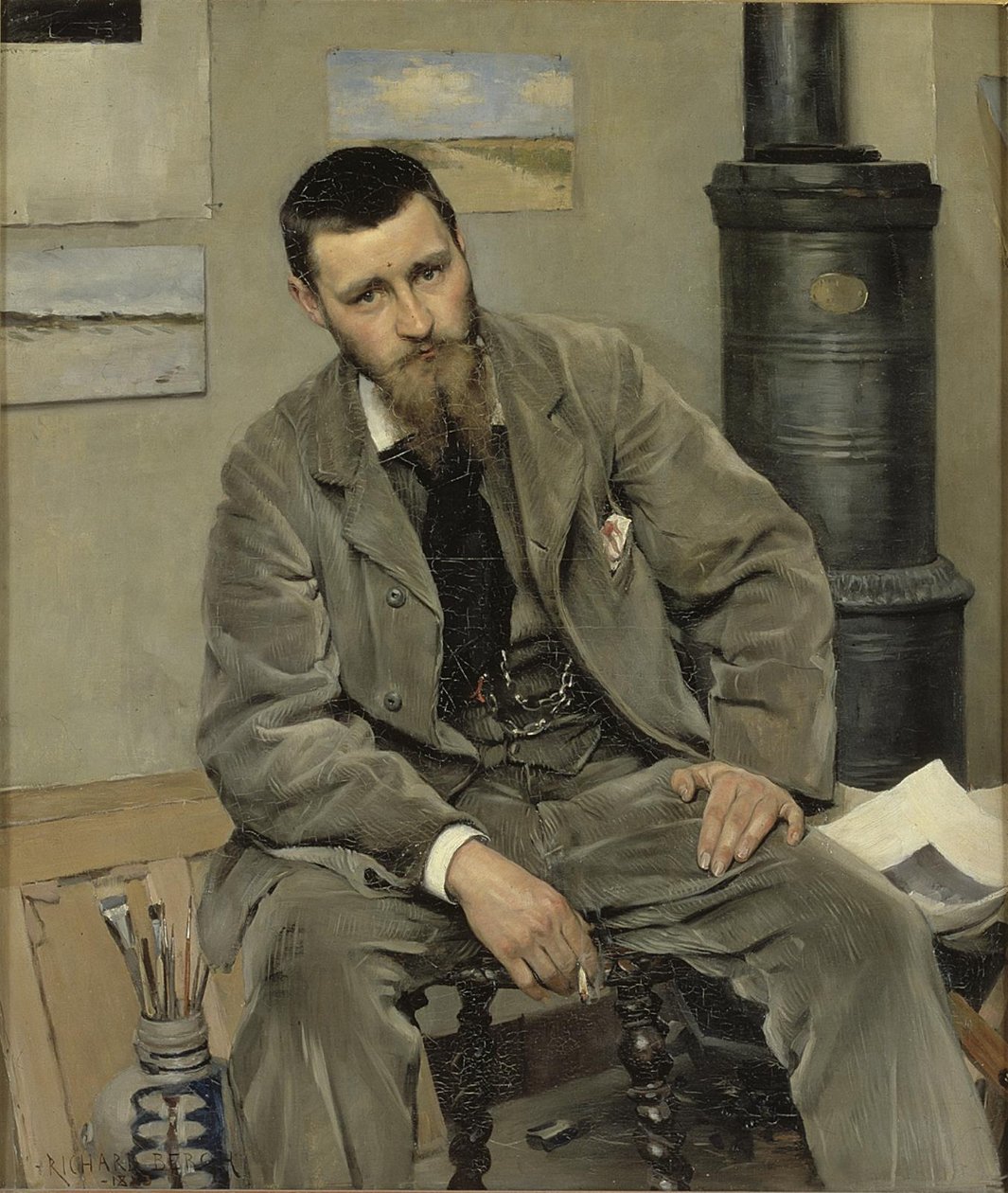 Nils Kreuger festő portréja alkotó: Richard Bergh