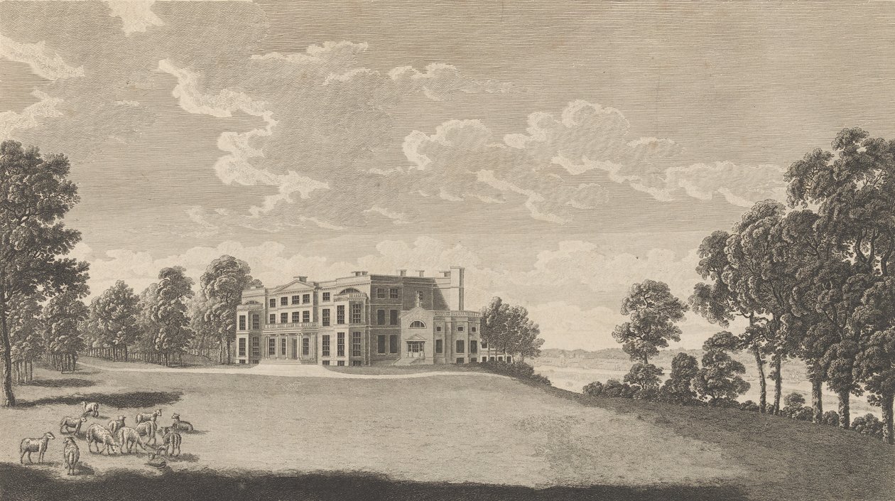 Belvidere House, Erith közelében, Kent megyében, Edward Hasted, The History a..., 1777-90. alkotó: Richard Bernard Godfrey