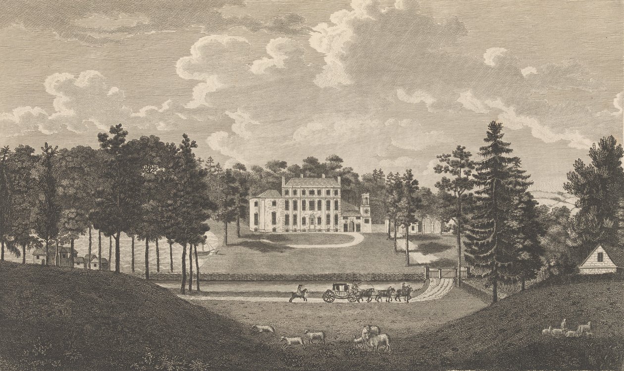 Bradborne, Sevenoke közelében, Kent megyében, Edward Hasted: The History and ..., 1777-90. alkotó: Richard Bernard Godfrey