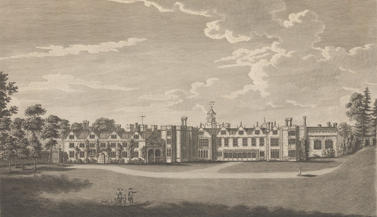 Knole, Sevenoke közelében, Kent megyében, korábban az Archiephez tartozó palota..., 1777-90. alkotó: Richard Bernard Godfrey