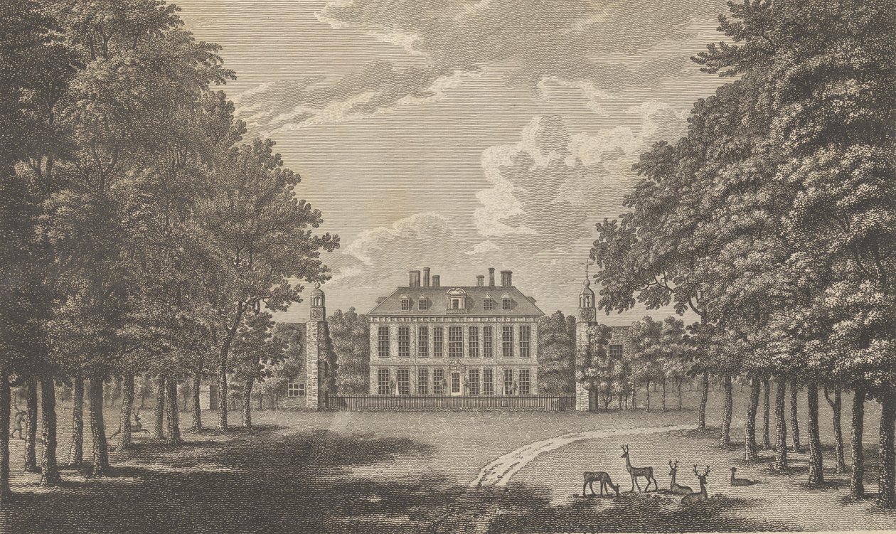 Langley Park, Beckenham közelében, Kentben, Edward Hasted, The History and Topographical ..., 1776-ból. alkotó: Richard Bernard Godfrey