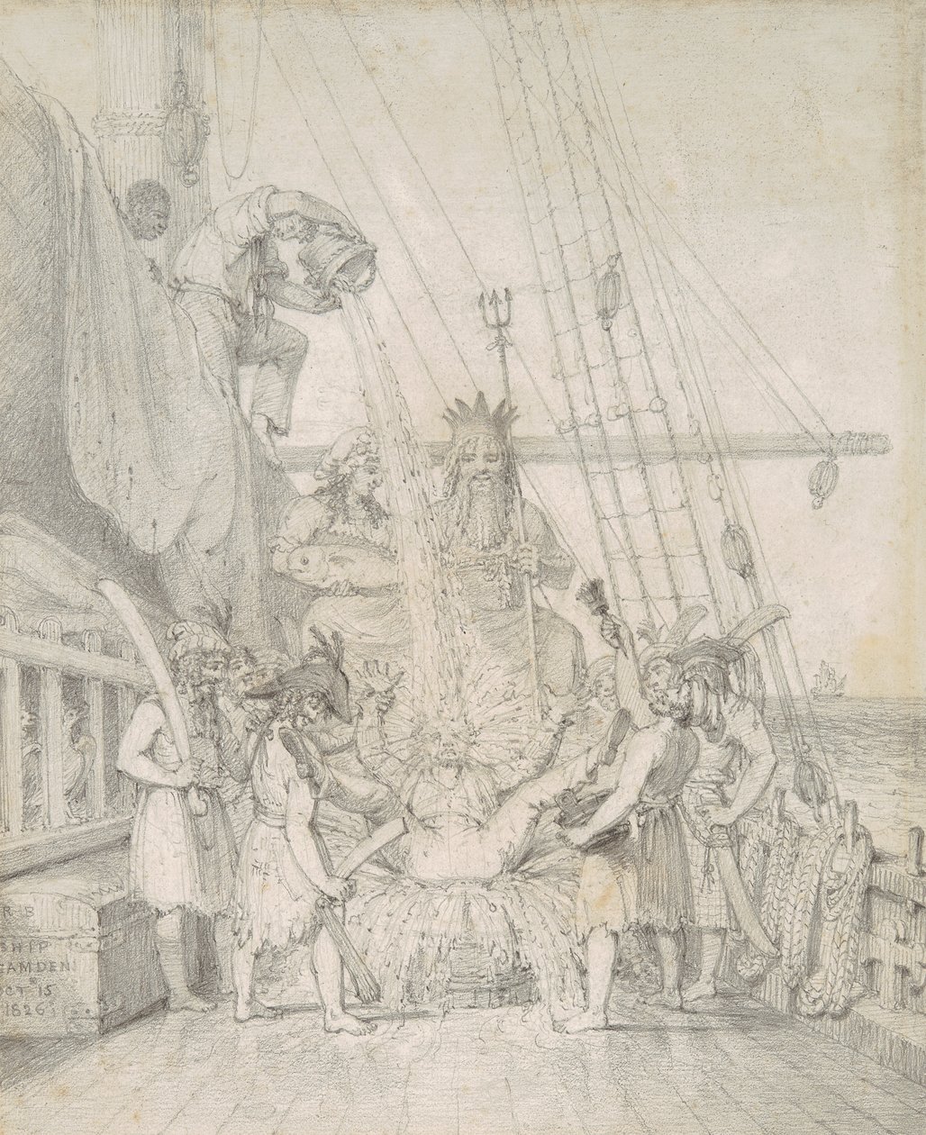 Átkelés a trópuson, 1826. okt alkotó: Richard Bridgens