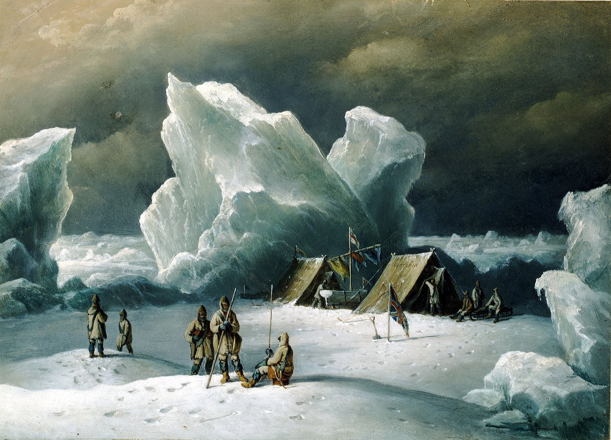 Markham kapitány legészakibb táborhelye... alkotó: Richard Bridges Beechey