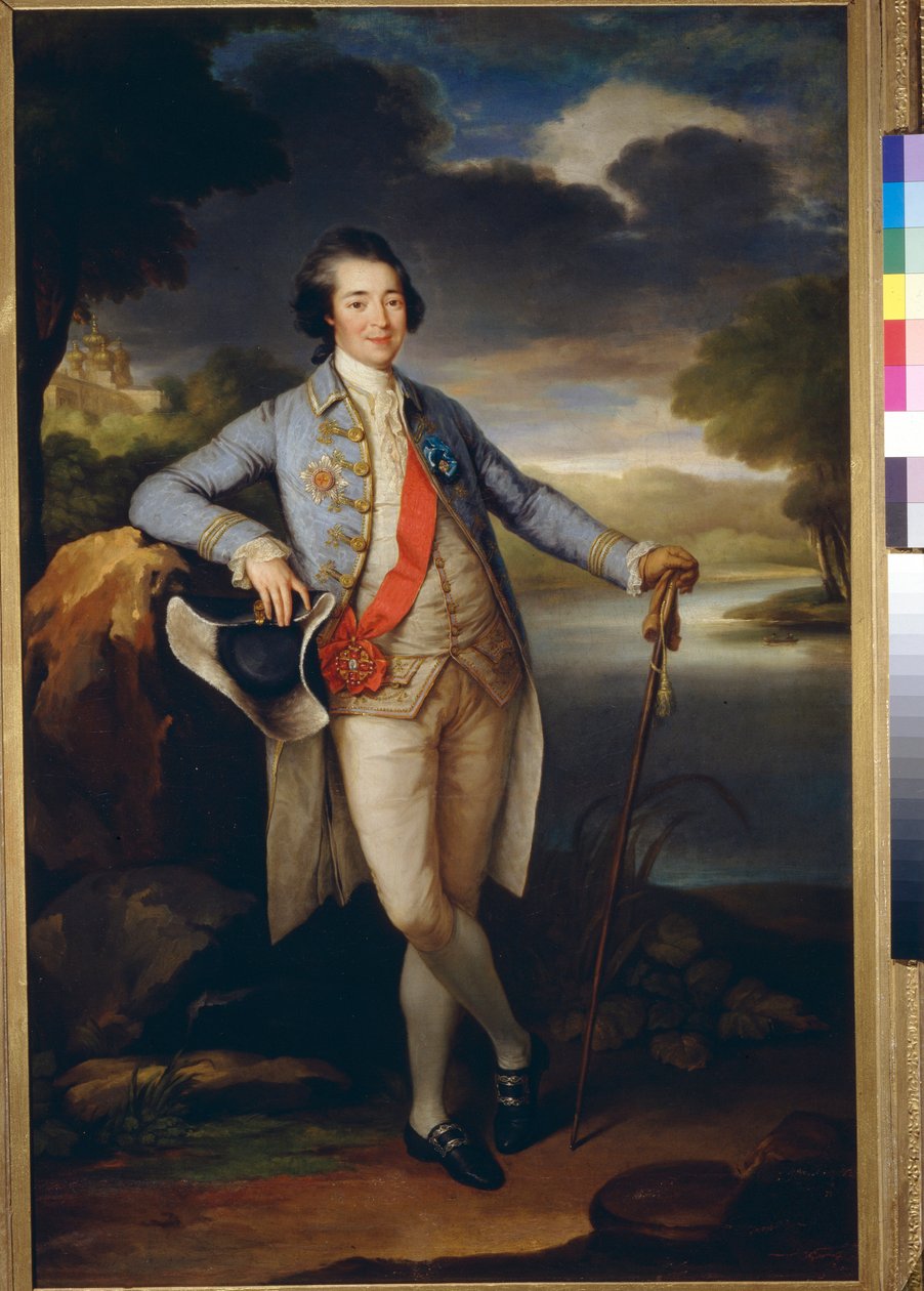 Alexandre Borissovitch Kourakine herceg portréja (1752-1818), homme politique russe (Alexander Kurakin herceg portréja) - Richard Brompton (1734-1783) olaj, vászon, c1780 - Méret: 113x76 cm - Állami Tretyakov Galéria, Moszkva alkotó: Richard Brompton