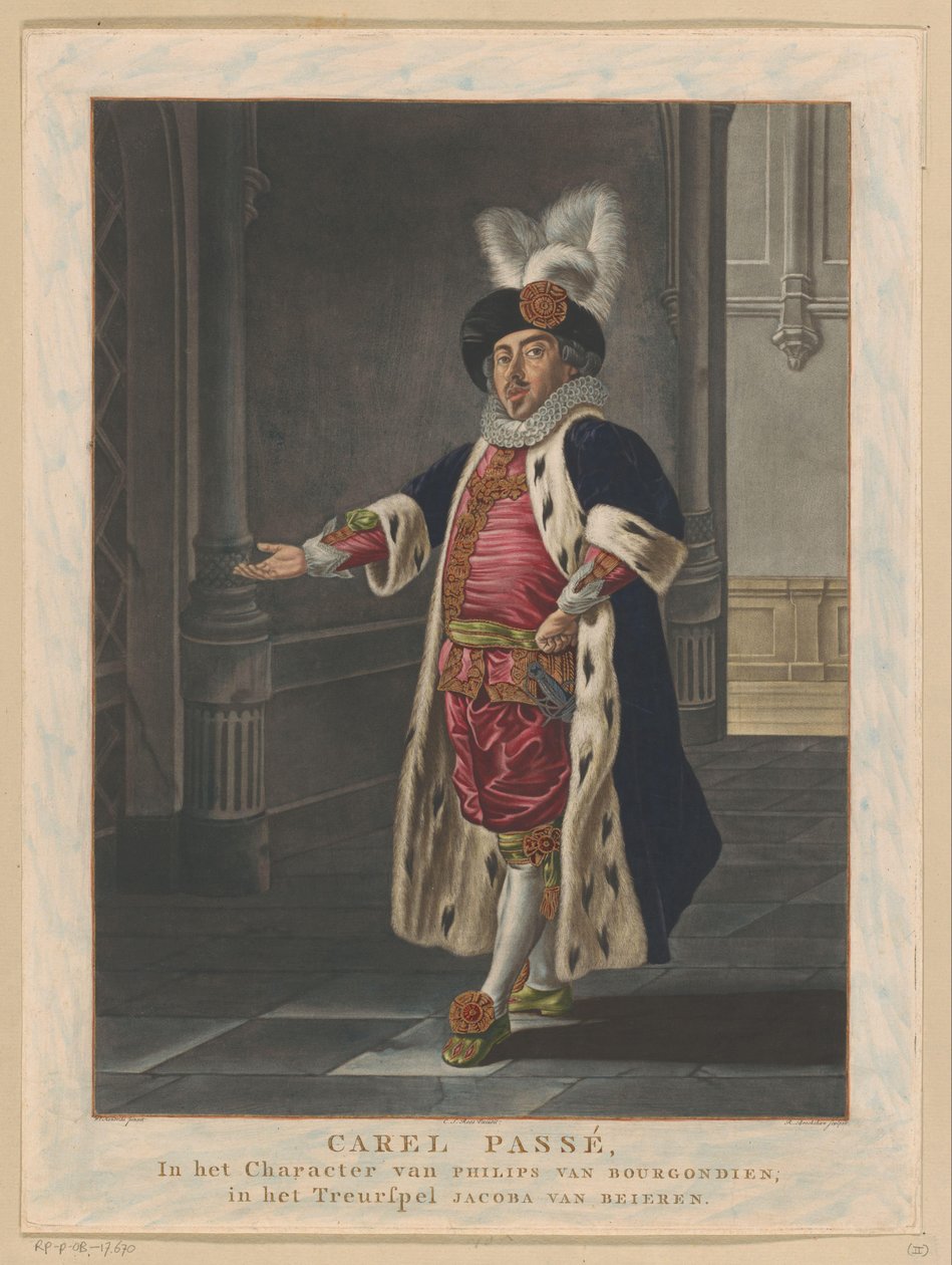 Carel Passé portréja Jó Fülöp szerepében Carel Passé, Philips van Bourgondien karakterében (cím a tárgyon) alkotó: Richard Brookshaw