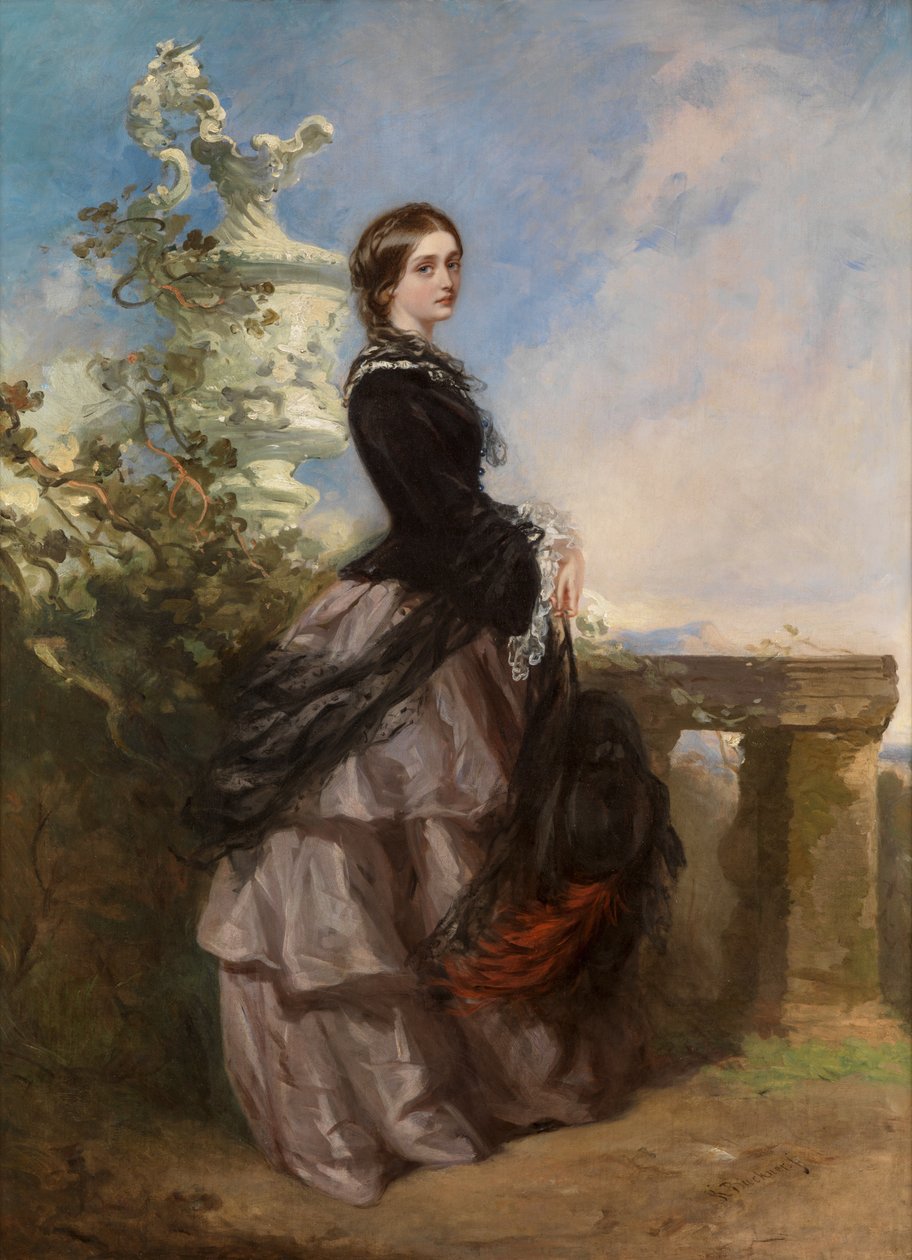 Agnes Wilson, később Lady Aubrey-Fletcher portréja (olaj, vászon) alkotó: Richard Buckner
