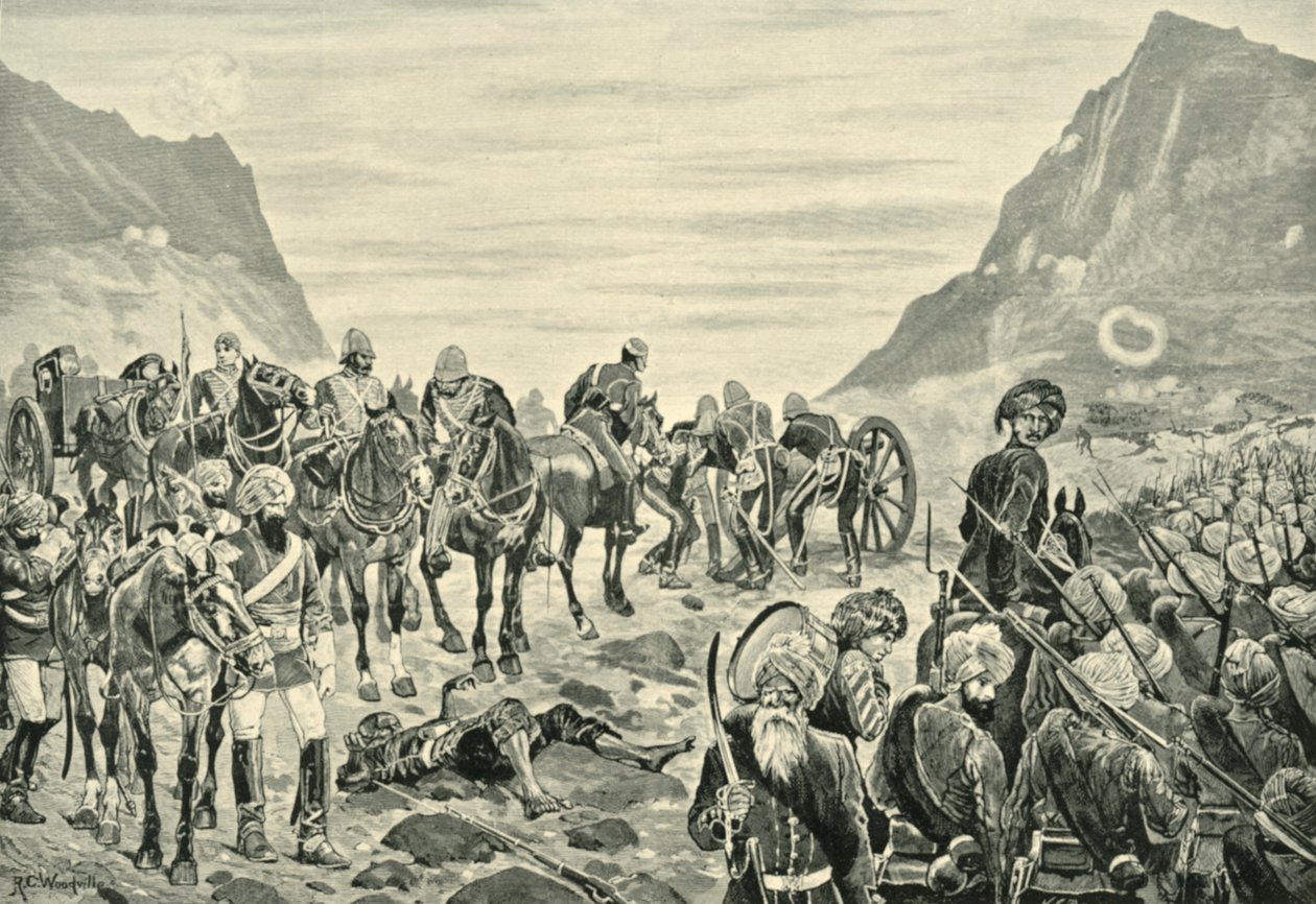 Támadás a Kuram-völgyben, 1901. alkotó: Richard Caton II Woodville