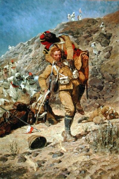 "Isten áldjon Tommy Atkins" alkotó: Richard Caton Woodville
