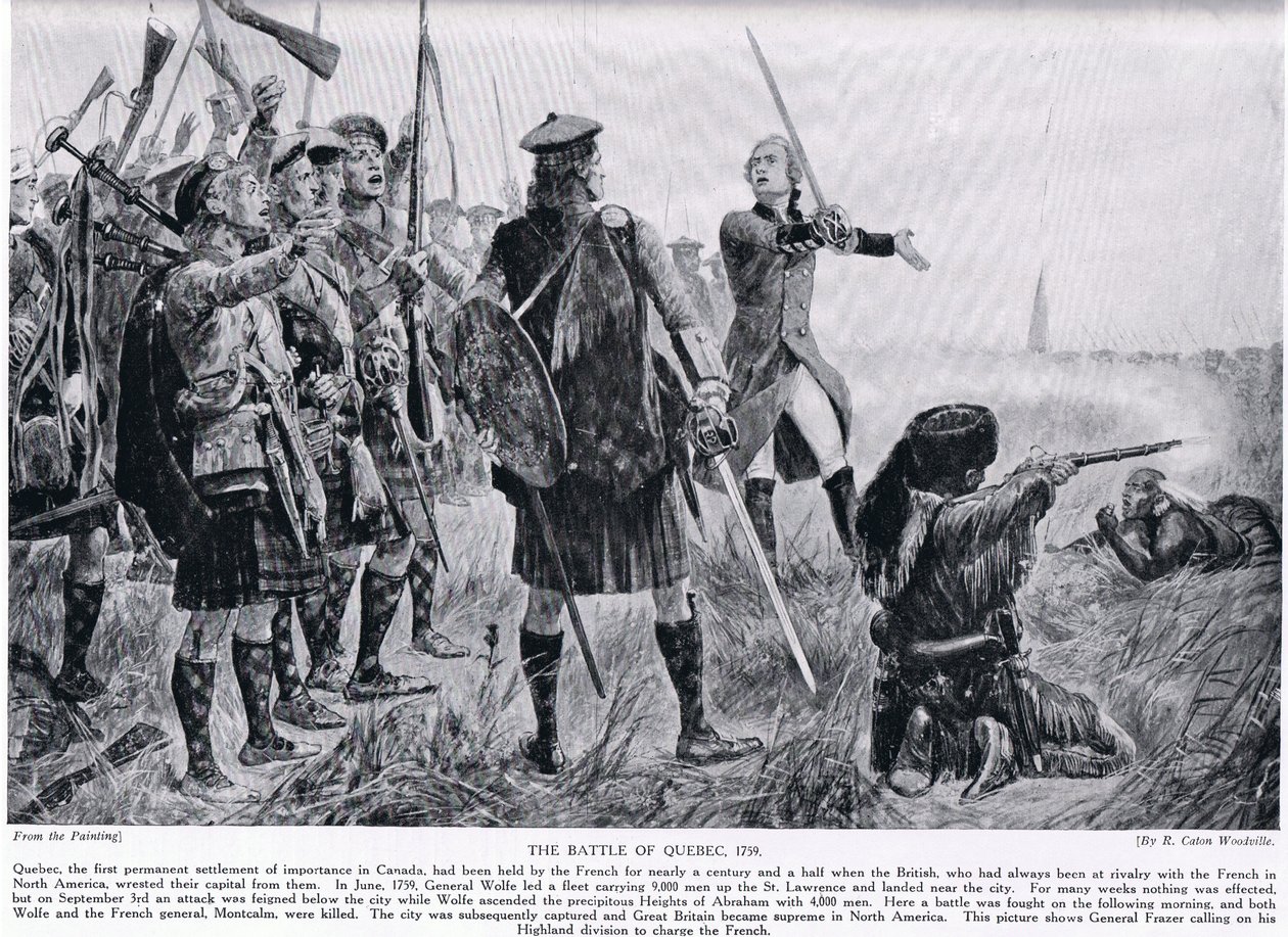 A quebeci csata, 1759, illusztráció a 
