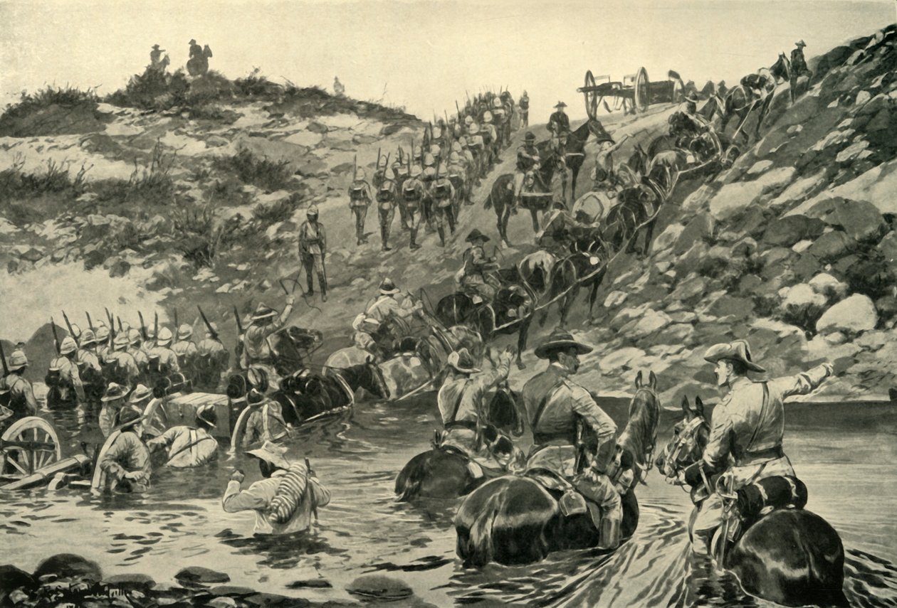 „Frerétől Chieveley-ig – A közlekedés nehézségei”, 1900. alkotó: Richard Caton Woodville II