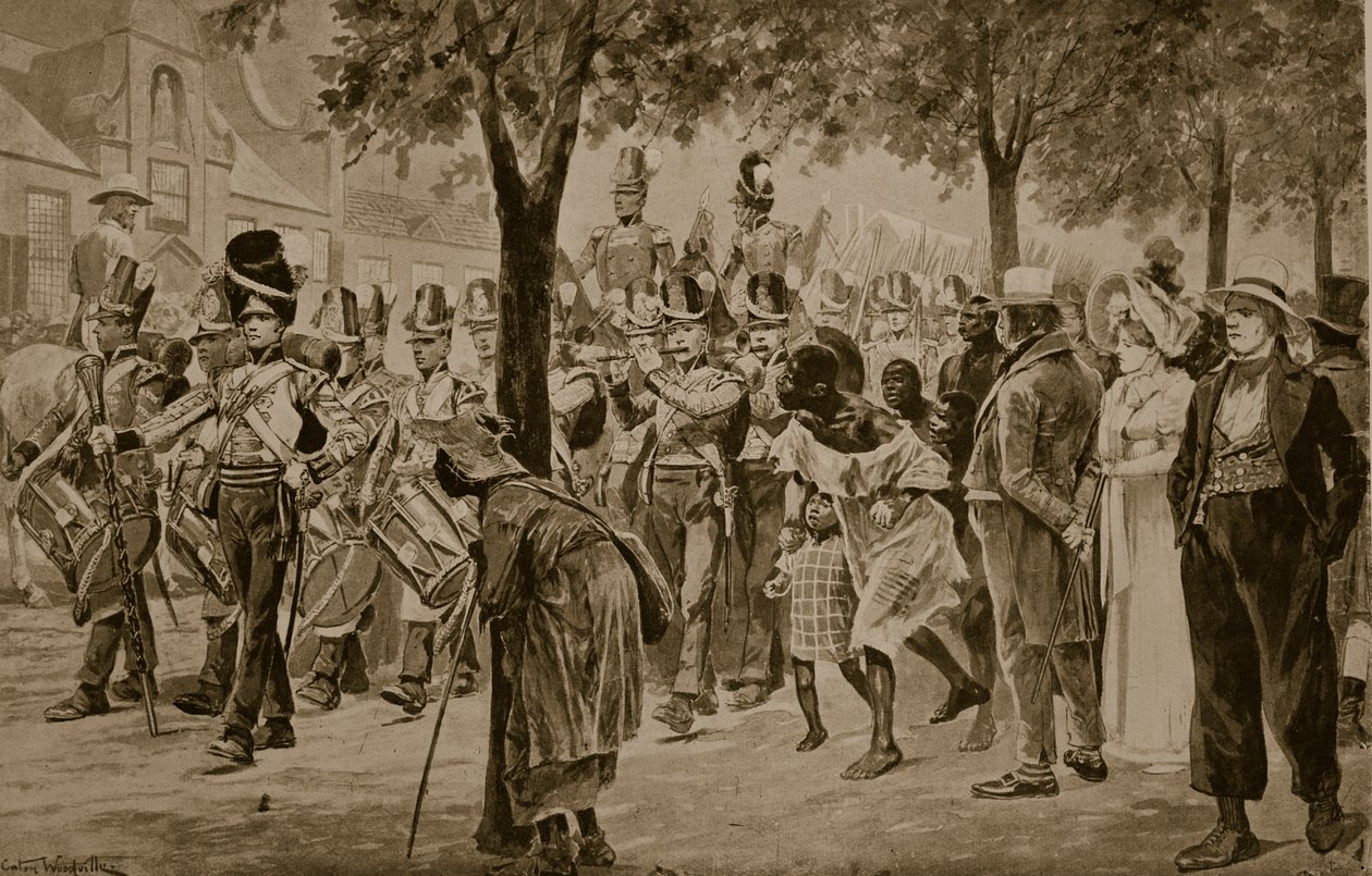 A Fokvárosba bevonuló brit erők, 1814, illusztráció a "Hutchinson