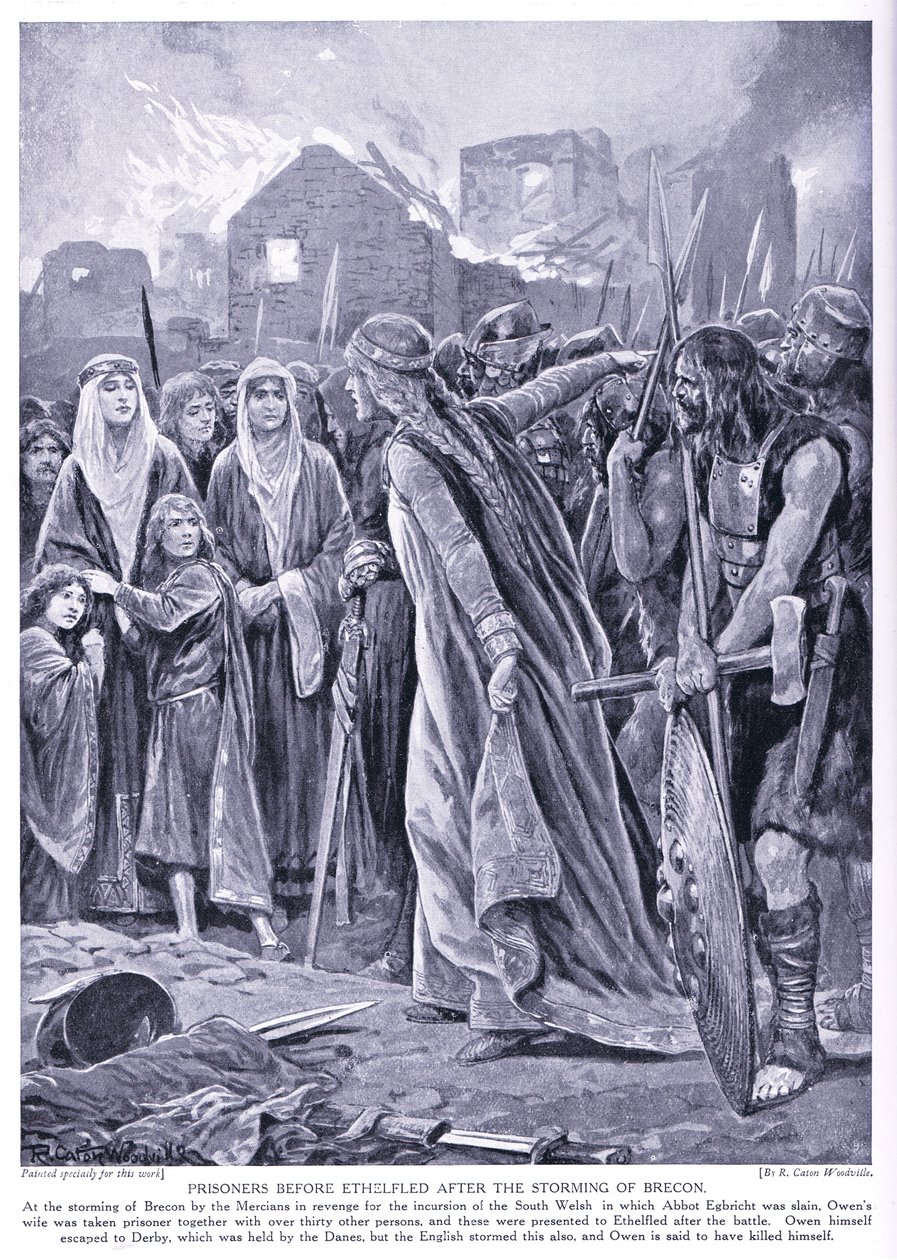 Foglyok Ethelred királynő előtt, 1920-as évek alkotó: Richard Caton Woodville junior