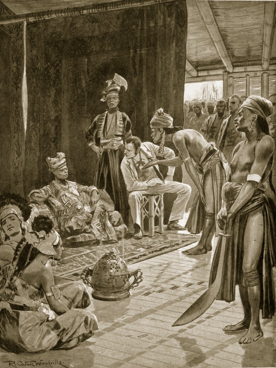 Sir James Brooke Borneóban, 1842, illusztráció a „Hutchinson