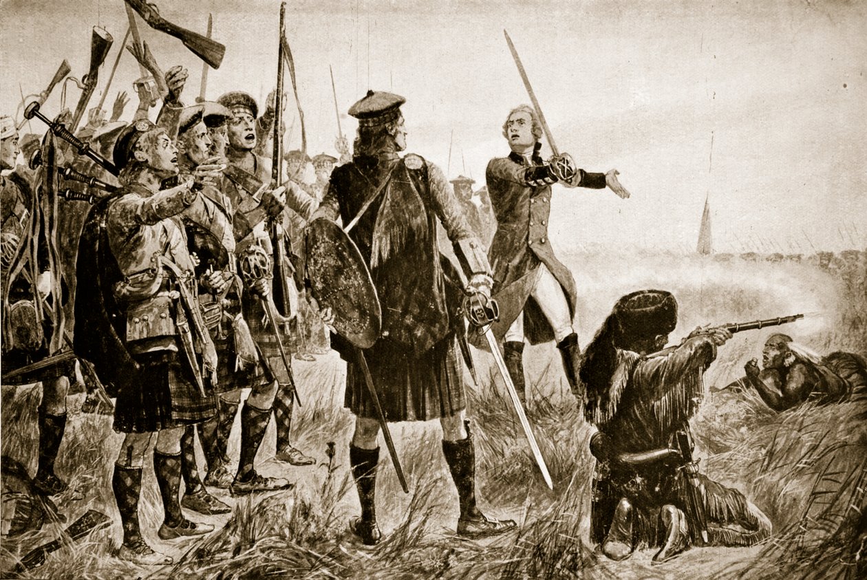 A québeci csata, 1759, illusztráció a "Hutchinson